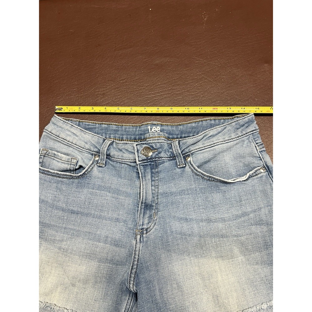 Lee Shorts Womens 12 Regular Fit Mid Rise Denim Stretch Blue 31" Waist - Picture 4 of 8